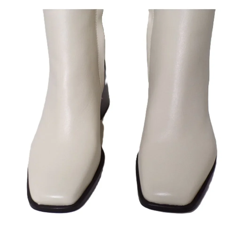🆕SAM EDELMAN Wade Knee High Boot Ivory Off-White 8.5 - Picture 9 of 16